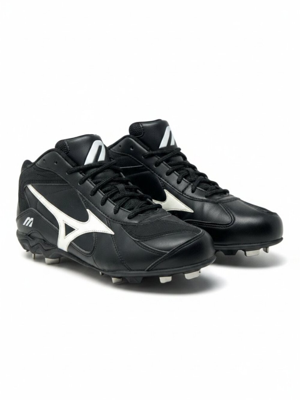Mizuno baseball cleats mens 7 black lace athletic sport training shoes 9-spike